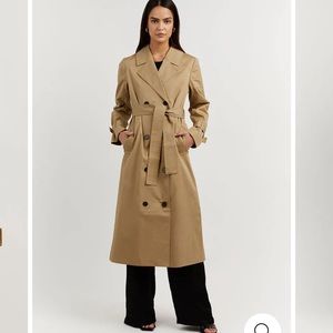 DISSH FOSTER TAN COTTON TRENCH COAT - US 8 / TAN